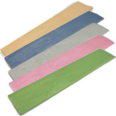 10 Rollen Premium Krepppapier 200x50cm verfügbar in Kupfer-Gelb, Mint-Grün, Saphir-Blau