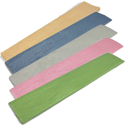10 Rollen Premium Krepppapier 200x50cm verfügbar in Kupfer-Gelb, Mint-Grün, Saphir-Blau
