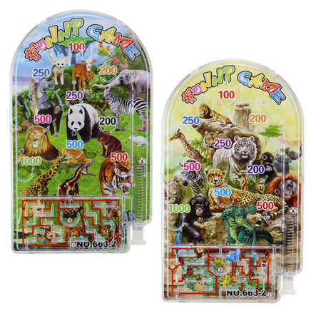 2in1 Flipperspiel & Labyrinth  "Wilde Tiere", 2 Motive zur Auswahl