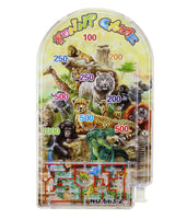 2in1 Flipperspiel & Labyrinth  "Wilde Tiere" Motiv 2: Tiger, mit weiteren Tieren, wie z.B.: Leopard, Affe, Zebra