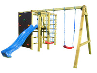 XXL Spielturm mit Rutsche und Anbauschaukel