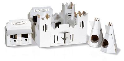 Calafant Kartonmodell "Großes Fort" in weiß zum Bemalen