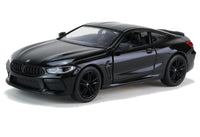 Kinsmart Modellauto BMW M8 Competition Coupé 13cm, mit schwarzen Felgen + Dach, Farbvariante: Schwarz
