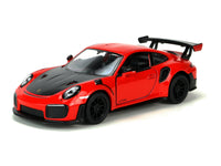 Kinsmart Modellauto Porsche 911 GT2 RS 13cm, Motorhaube/Felgen/Heckspoiler: schwarz, Farbvariante: Rot