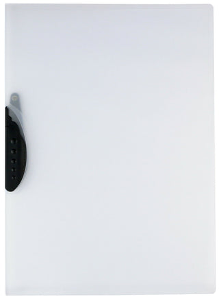 Klemmhefter transparent matt für DIN A4, schwarze Klemme