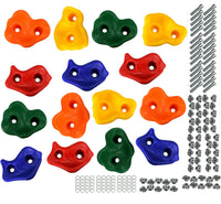 Spielturm Zubehör Klettersteine 15er Set, bunt: rot,gelb,blau,orange, grün mit Gewindeschrauben