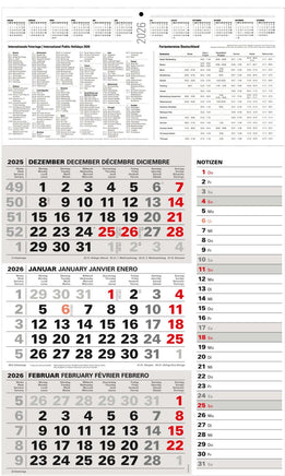 Kombi 3-Monatskalender 2026 Wandkalender