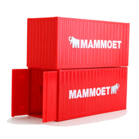 Mammoet Modell Scania Schwertransport 28cm, rote Container mit "Mammoet" Schriftzug und Logo