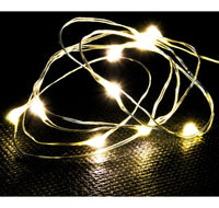 Micro LED Lichterkette mit 10 LEDs warmweiß, leuchtend im Dunkeln