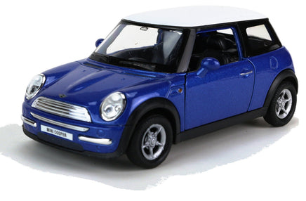 Welly Modellauto BMW Mini Cooper 11cm- blau