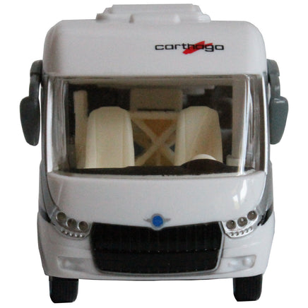 Modellauto Wohnmobil Carthago Chic C-Line 16cm Frontansicht mit beige/cremefarbenen Sitzen