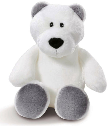 NICI 20cm Kuscheltier Eisbär 43625, weiß mit grauen Akzenten an den Ohren und Pfoten