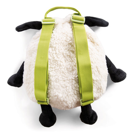 NICI Kindergartenrucksack Shaun das Schaf "Baby Timmy" 37903 Rückseite it hellgrünen Trägern
