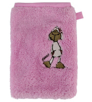 NICI Waschhandschuh flauschig Mikrofaser Jolly rosa