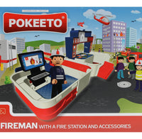 Pokeeto Puppenhaus zum Aufklappen Berufe Feuerwehr & Feuerwehrmann