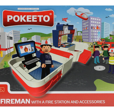 Pokeeto Puppenhaus zum Aufklappen Berufe Feuerwehr & Feuerwehrmann