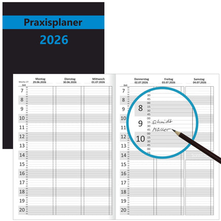 Praxisplaner 2026 15- Minutentaktung A4
