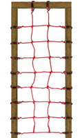 Spielturm Zubehör Kletternetz 75 x 200 cm groß, Farbvariante: Rot