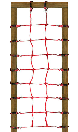 Spielturm Zubehör Kletternetz 75 x 200 cm groß, Farbvariante: Rot