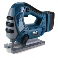 Spielzeug Stichsäge mit Licht & Sound, petrol-schwarz, mit Aufkleber "Power Tools"