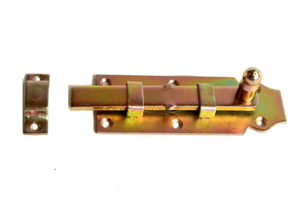 Türriegel flach gelb verzinkt 120x50mm