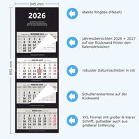 XXL 4-Monatskalendder 2026 mit vielen Extras
