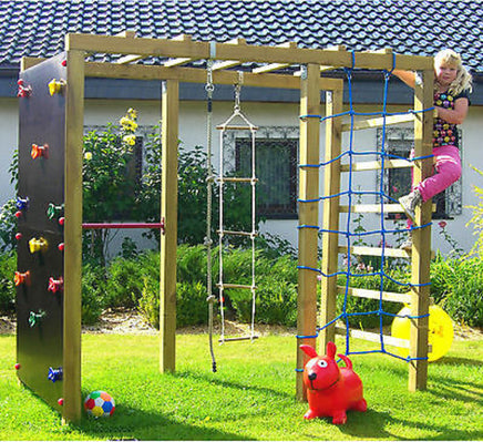 XXL Klettergerüst 2,4m Spielturm mit Kletterwand