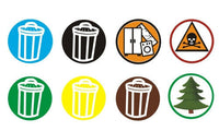 Müllaufkleber für Kalender Sticker über 150 Stück Müll Termine Mülltonne Leerung