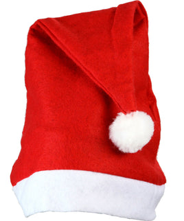 Weihnachtsmütze Nikolausmütze rot mit Bommel Uni Filz Weihnachtsmann Mütze
