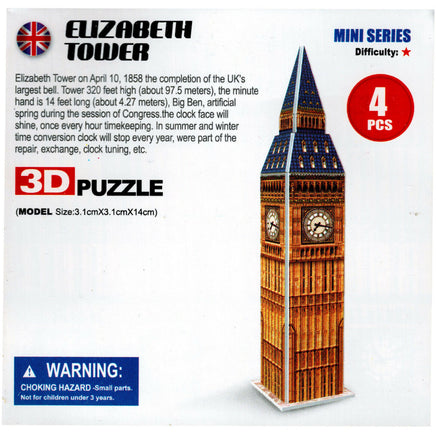 Mini 3D Puzzle Big Ben- 4 Teile