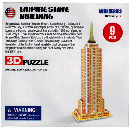 Mini 3D Puzzle Empire State Building - 9 Teile