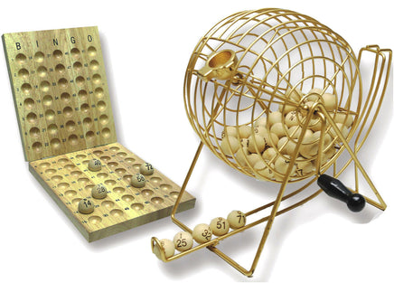 XXL Bingotrommel mit 75 Bingo Holzkugeln