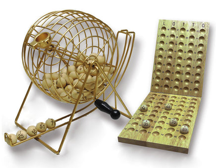 XXL Bingotrommel mit 90 Bingo Holzkugeln