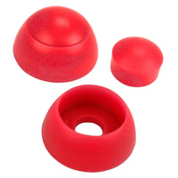 10er_Set_Bolzenkappen_fuer_Spielturm_Schraubenkappen_Schrauben_Abdeckkappen,Rot, 1 mal zusammengebaut, 1 mal einzeln abgebildet