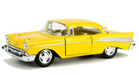 Kinsmart Modellauto 1957 Chevrolet Bel Air Straßenkreuzer 13cm- gelb