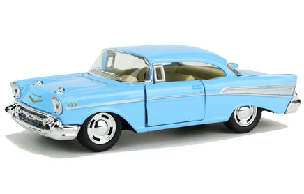 Kinsmart Modellauto 1957 Chevrolet Bel Air Straßenkreuzer 13cm- hellblau