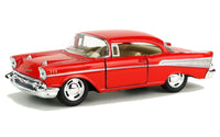 Kinsmart Modellauto 1957 Chevrolet Bel Air Straßenkreuzer 13cm- rot