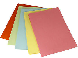200 Blatt A4 Tonpapier in der Stärke 80g pro m², 5 Farben sortiert: Rot, Hellgrün, Hellblau, Hellgelb, Rosa
