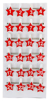 24 nummerierte Adventskalender Klammern DIY- rot