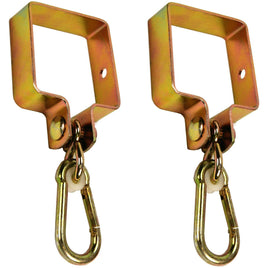 2er Set 9x9cm Vierkant Premium Schaukelschelle mit Karabiner