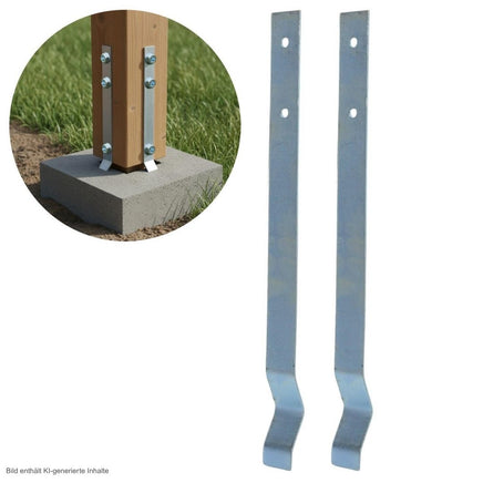 2er Set flache Bodenanker Anwendungsbeispiel