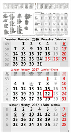 3-Monatskalender 2027 klein