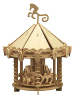 3DHolzbausatz Karussell mit Tieren