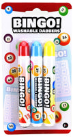 3er Set Bingo/ Lotto Marker 10mm breit in den Farben: Rot, Blau, Gelb
