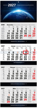 4-Monatskalender 2027 mit Bild des Universums