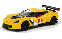 Corvette C7.R Race Car Modellauto 1:36 Rennauto Sportwagen Kinsmart 13cm groß