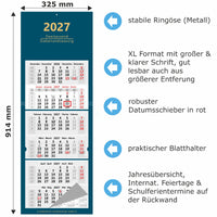 6-Monatskalender 2027 mit Detailübersicht