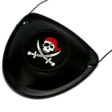 6er Set Piraten Augenklappe schwarz stabil einzeln