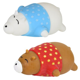 Anti Stress Knautsch Ball "Bär" in 2 Varianten: Eisbär und Braunbär