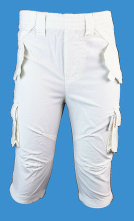 Baby Cargohose weiß mit Gummibund Größe 68